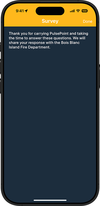 AED Needed Alert Survey (Completion)