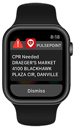 Critical Alert CPR Notification on Apple Watch.