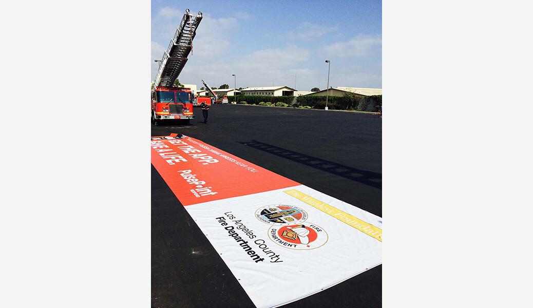 LACoFD Two Truck PulsePoint Outreach Banner.