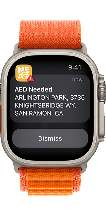 NEAR Registry Alert Arlington Park Watch Ultra Orange Band