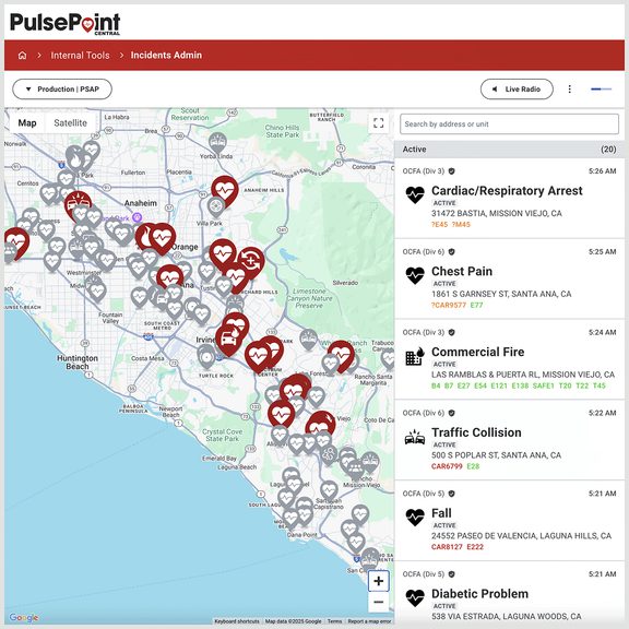 Incident Admin pro-level desktop view