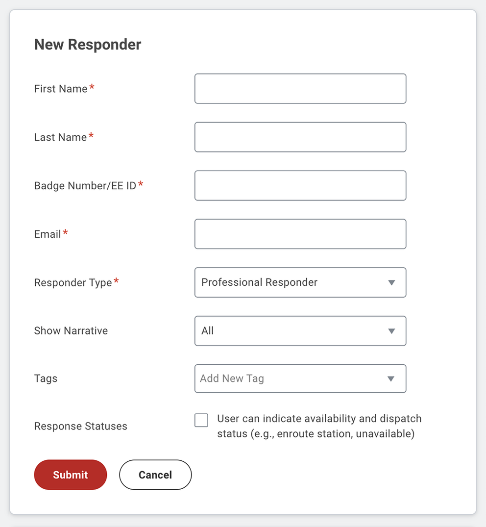 PulsePoint Central New Responder Entry