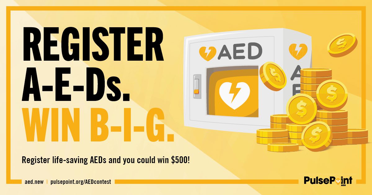 PulsePoint AED Contest FB Image "Win B-I-G"