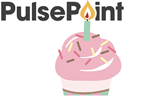 PulsePoint Birthday Cupcake Graphic.