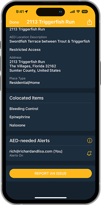 PulsePoint AED Alert Subscriber