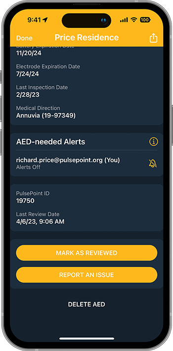 PulsePoint AED-needed Alerts