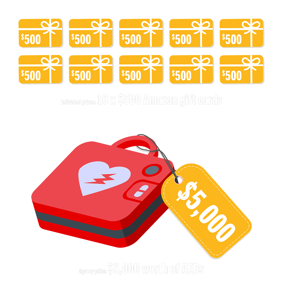 PulsePoint AED Contest Prizes Graphic