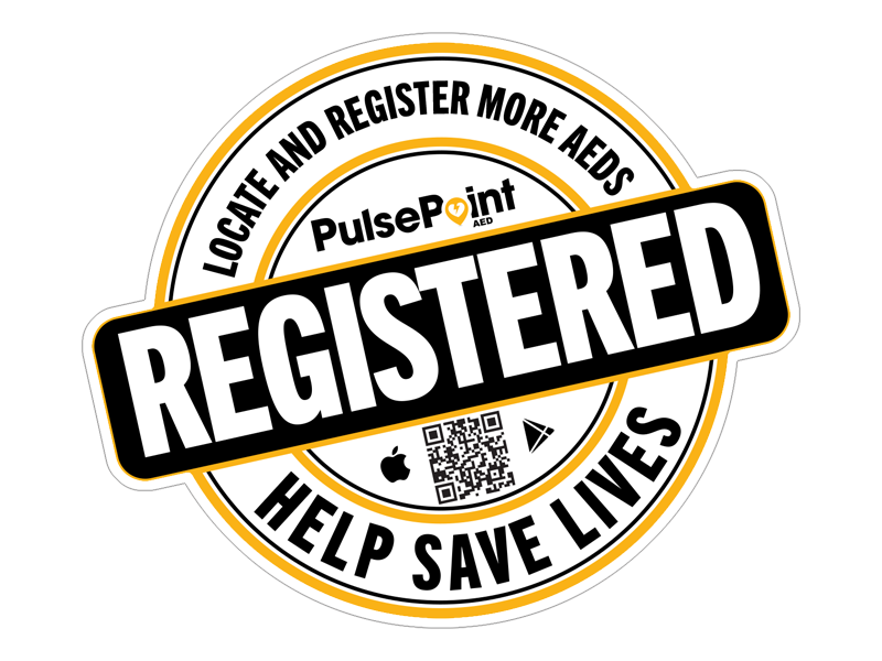 PulsePoint AED Registered Sticker