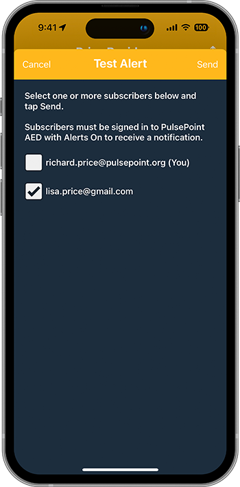 PulsePoint AED Test Alert