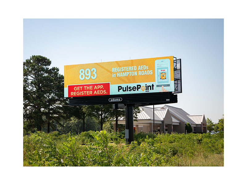 PulsePoint Billboard AED Hampton Roads.