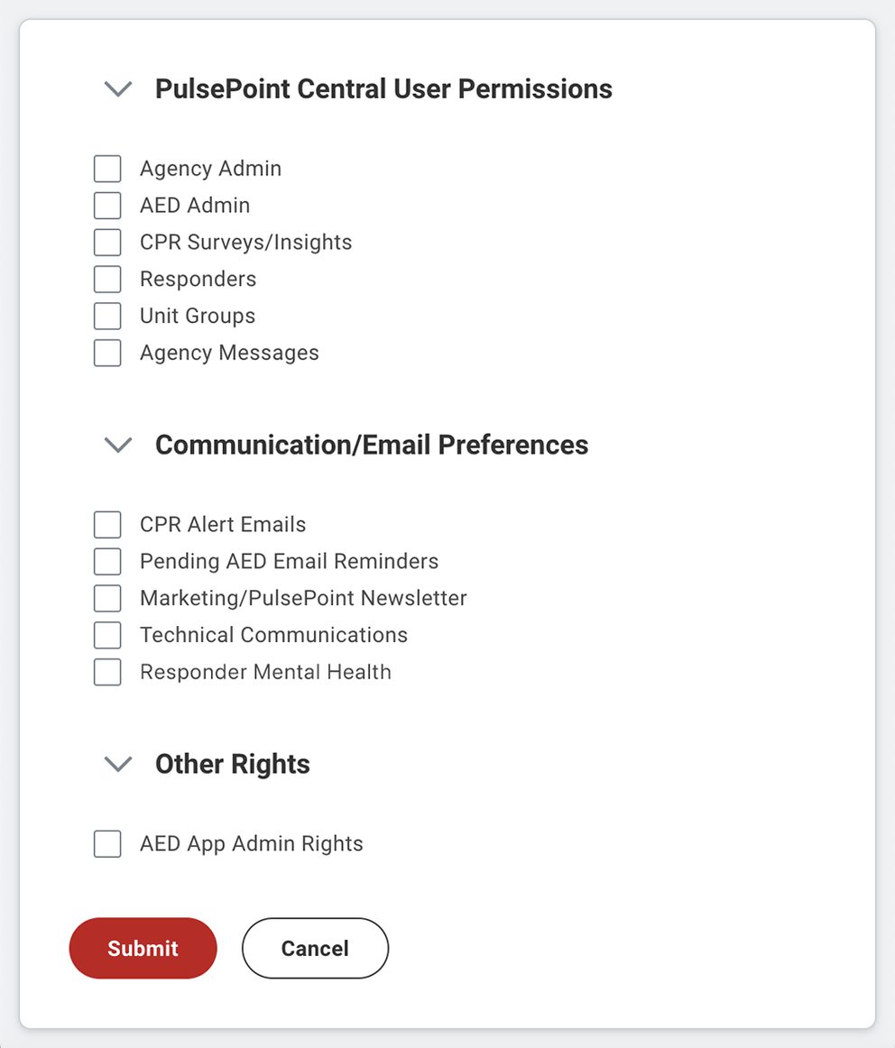 PulsePoint Central User Permissions and Preferences