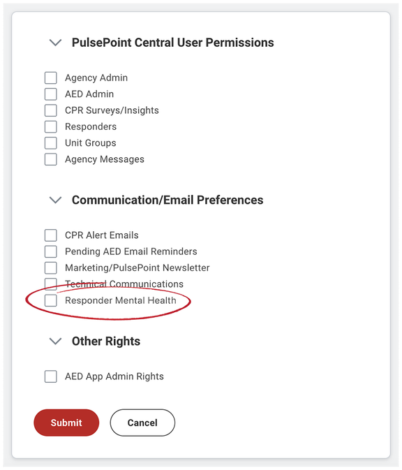 Responder Mental Health User Permission