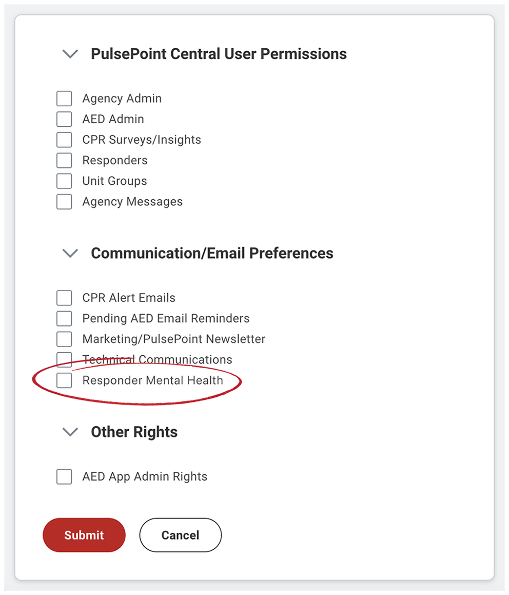 Responder Mental Health User Permission