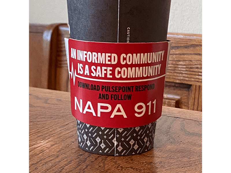 PulsePoint Coffee Sleeve Napa 911