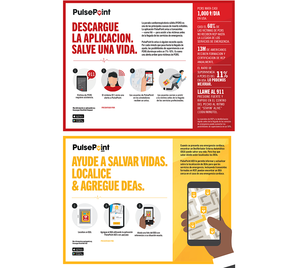 PulsePoint Outreach Infographic (Spanish language).