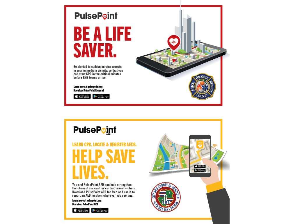 PulsePoint Respond and AED Marketing Outreach Postcards