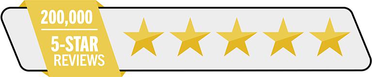 PulsePoint Respond 200,000 5-Star App Store Reviews Badge