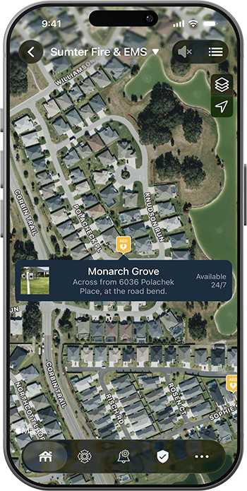 PulsePoint Respond AED Map Detail