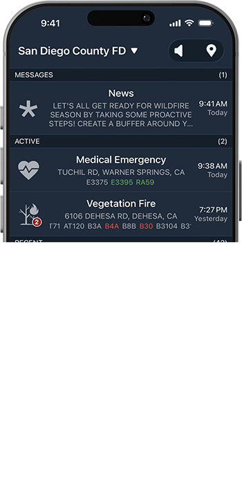 PulsePoint Respond Agency Message Preview Defensible space