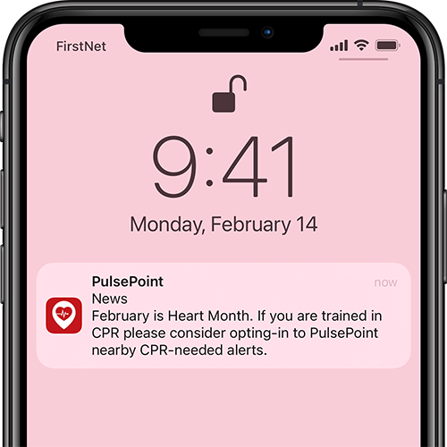 PulsePoint Respond Heart Month Notification