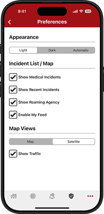 PulsePoint Respond Light Appearance Control