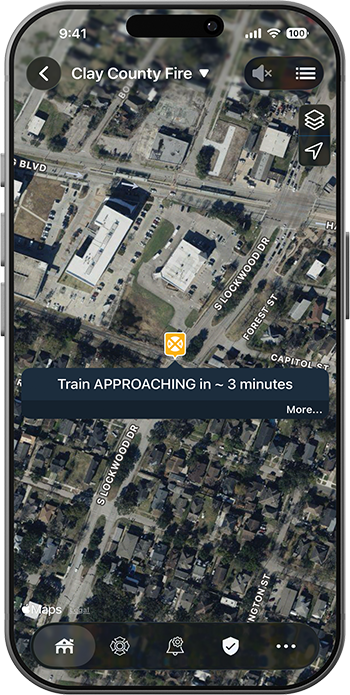 PulsePoint Respond Railroad Crossing TRAINFO