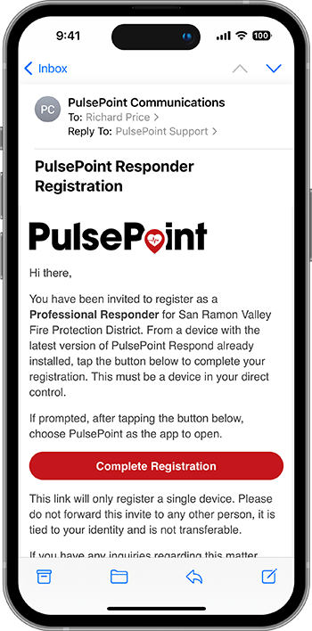 PulsePoint Respond Responder Invite