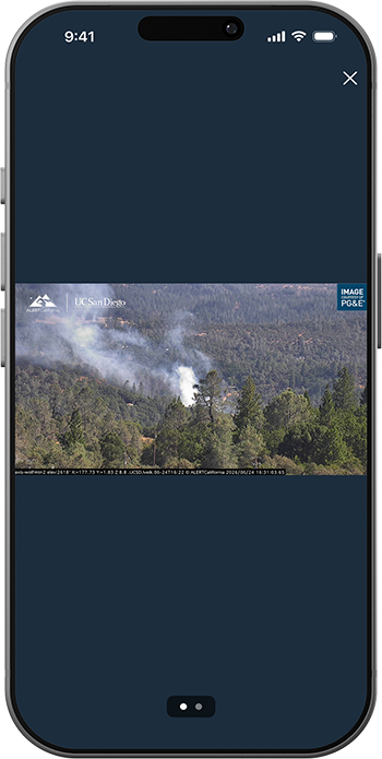 PulsePoint Respond Wildfire Camera Image (Portrait)