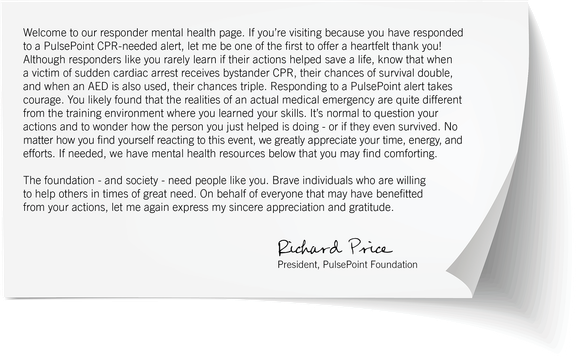 Thank you letter from Richard Price