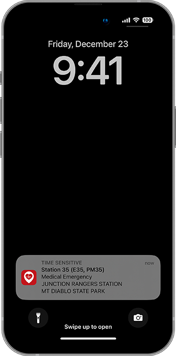 PulsePoint Respond Lockscreen Notification MDSP