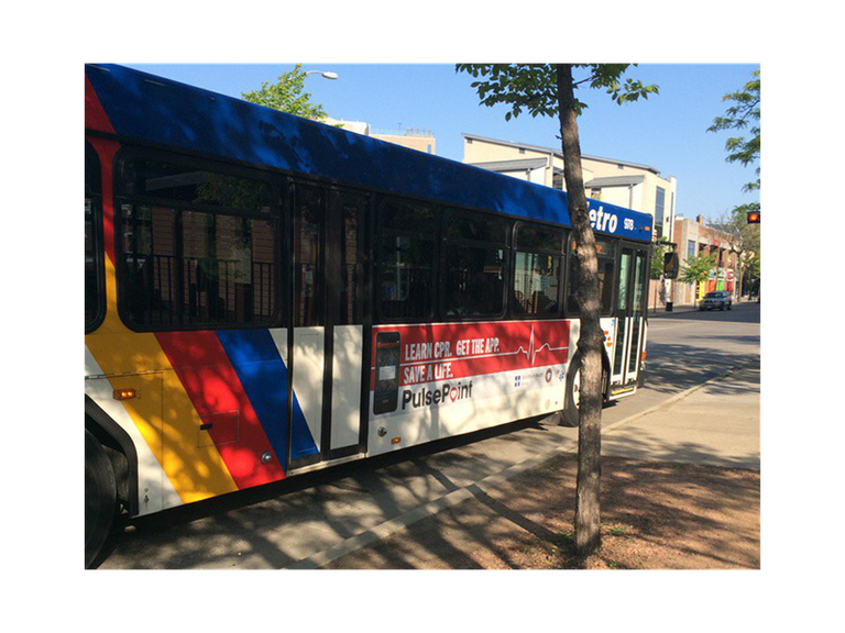 Madison WI PulsePoint Bus Signage Marketing.