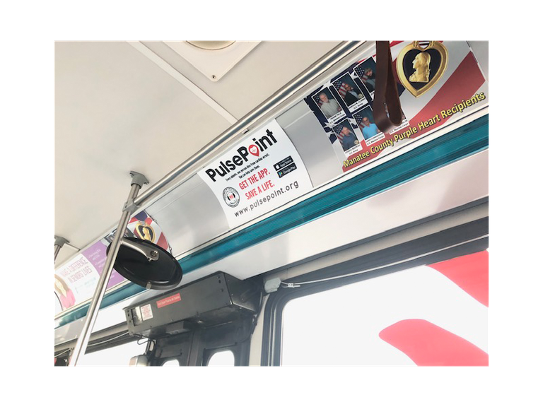 Manatee County FL PulsePoint Bus Signage Marketing.