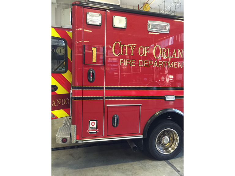 Orlando PulsePoint Connected Apparatus Decal.