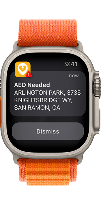 PulsePoint AED-needed alert Watch Ultra