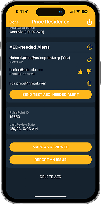 PulsePoint AED Alert Subscription Management