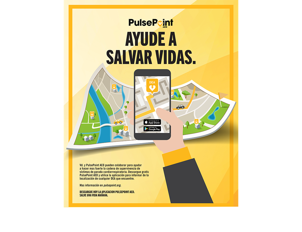 PulsePoint Outreach Poster (Spanish language).