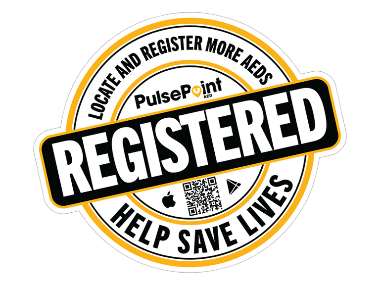 PulsePoint AED Registered Sticker