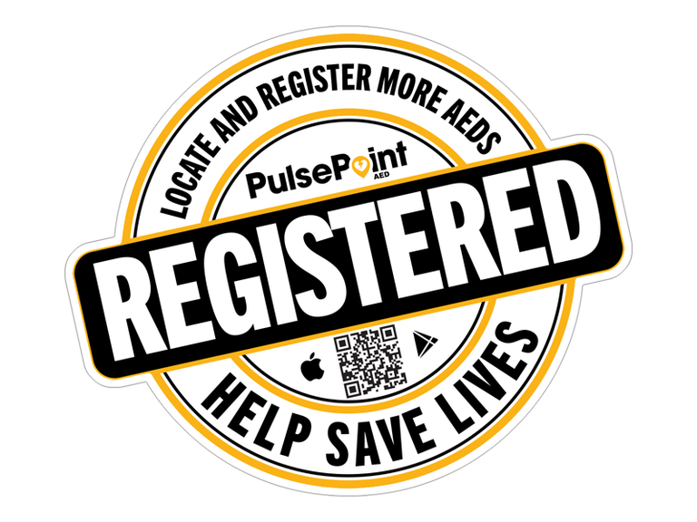 PulsePoint AED Registered Sticker