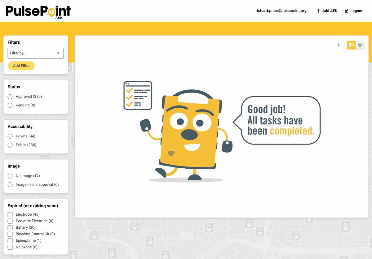 PulsePoint AED Registry Management