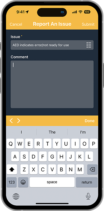 PulsePoint AED Report an Issue