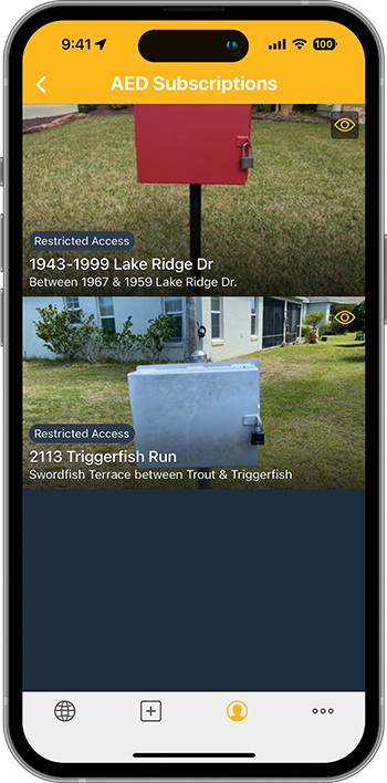 PulsePoint AED Subscribed AED List