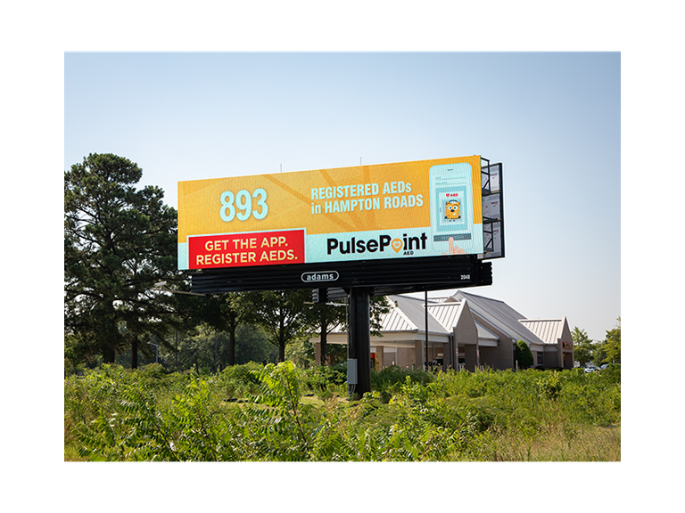 PulsePoint Billboard AED Hampton Roads.