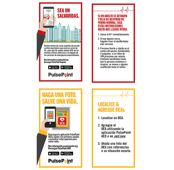PulsePoint Outreach Biz Cards (Spanish language).