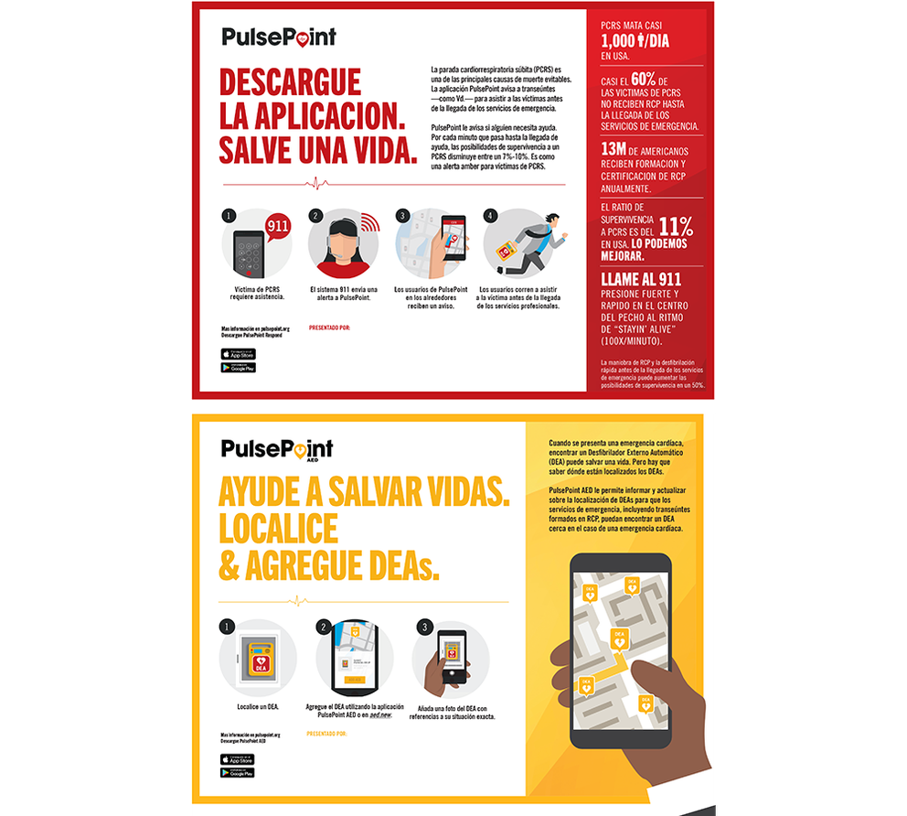 PulsePoint Outreach Infographic (Spanish language).
