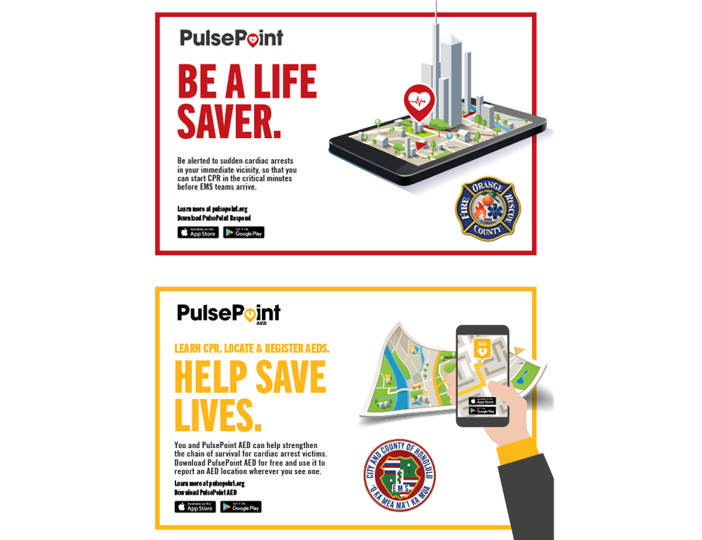 PulsePoint Respond and AED Marketing Outreach Postcards