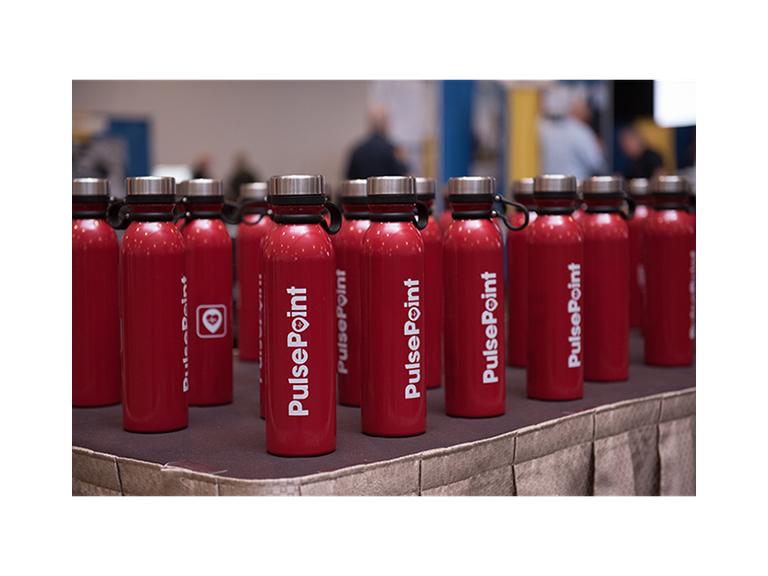 PulsePoint Promotional Water Bottles.