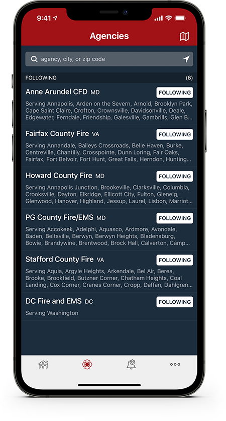 PulsePoint Respond Followed Agencies