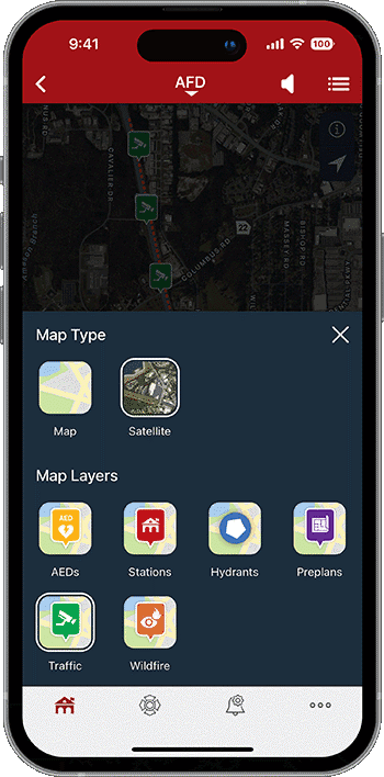 PulsePoint Respond Map Settings Traffic Camera