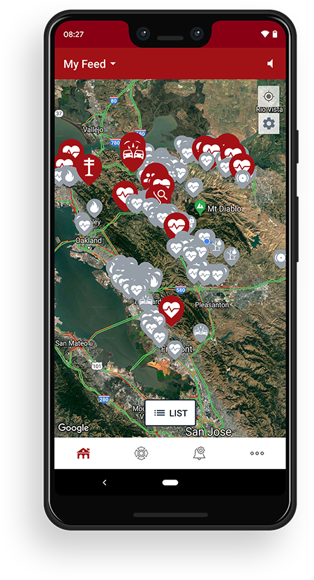 PulsePoint Respond Merged Feed Map