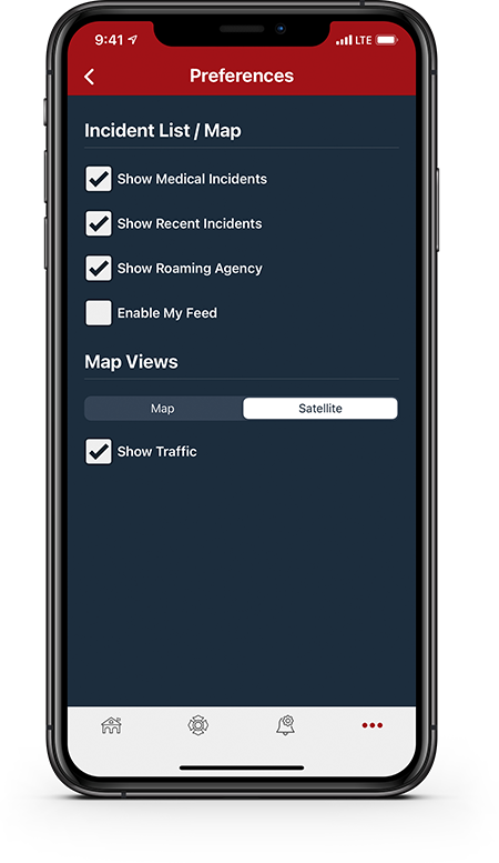 PulsePoint Respond My Feed More | Preferences